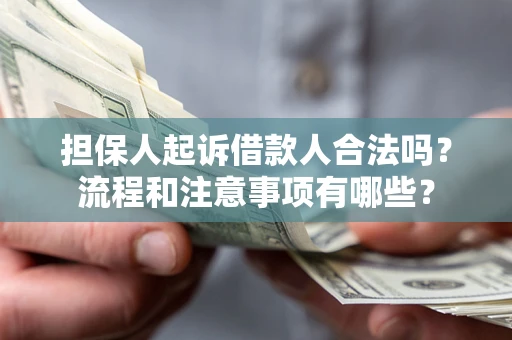 武汉担保人起诉借款人合法吗？流程和注意事项有哪些？