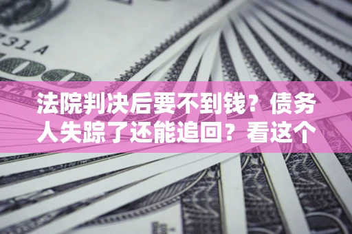 武汉法院判决后要不到钱？债务人失踪了还能追回？看这个方法！