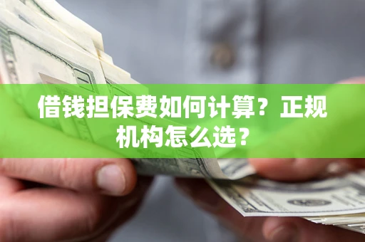 武汉借钱担保费如何计算？正规机构怎么选？
