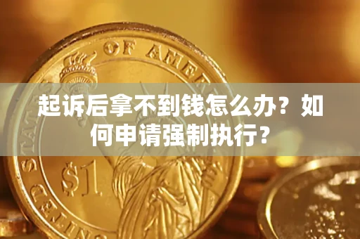 武汉起诉后拿不到钱怎么办？如何申请强制执行？