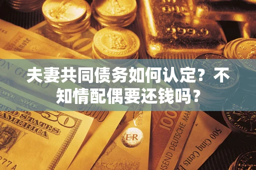 武汉夫妻共同债务如何认定？不知情配偶要还钱吗？