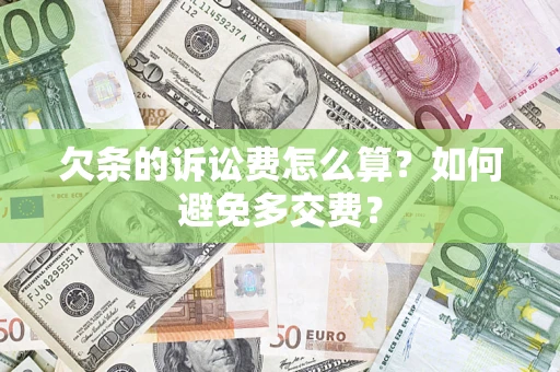 武汉欠条的诉讼费怎么算？如何避免多交费？