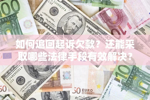 武汉如何追回起诉欠款？还能采取哪些法律手段有效解决？