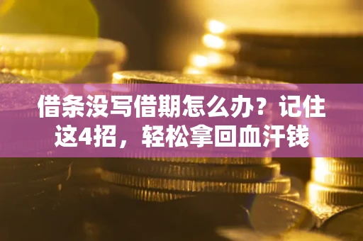 武汉借条没写借期怎么办？记住这4招，轻松拿回血汗钱