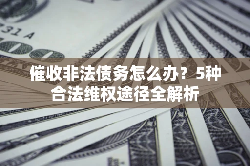 武汉催收非法债务怎么办？5种合法维权途径全解析