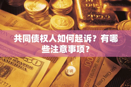 武汉共同债权人如何起诉？有哪些注意事项？